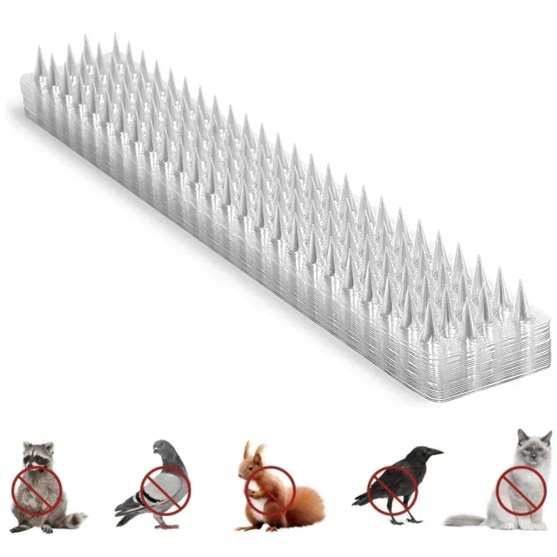 1Pc New Plastic Bird Repeller Spikes Fence Wall Cat Anti Pigeon Spikes Anti-bird Farms for Pigeons Raccoon Transparent Spikes 양이