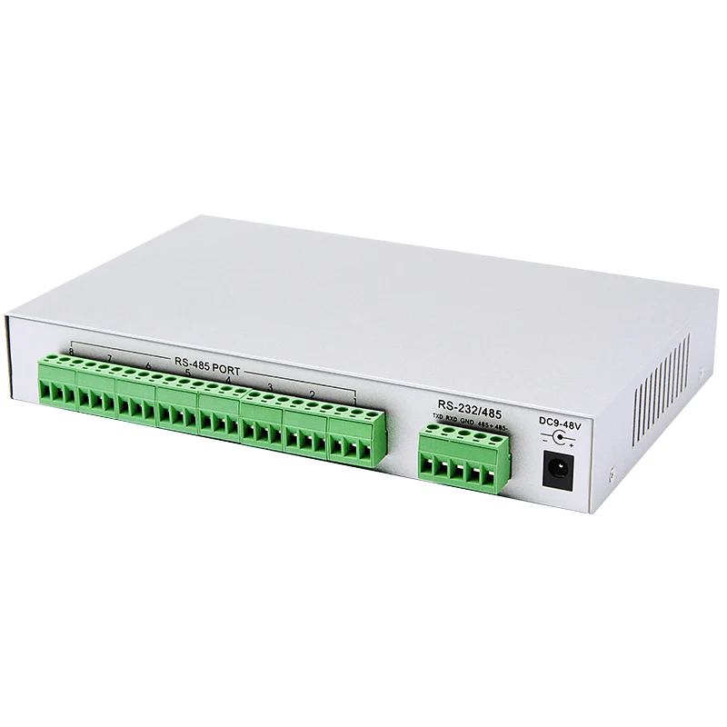 UOTEK Industrial Grade RS-232 RS232 RS-485 to 8 Ports RS485 Hub with Optoelectronic Isolation Asynchronous Half Duplex UT-1208