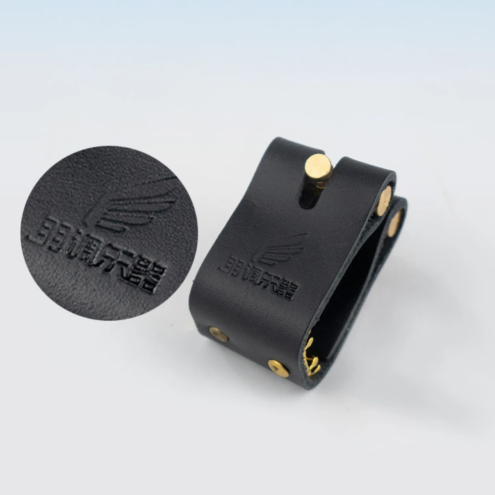 Echt leder Saxophon Bakelit Gummi Mundstück Ligatur verschluss Kompakter Alt Tenor Sopran Saxophon Ligatur Schilf Clip