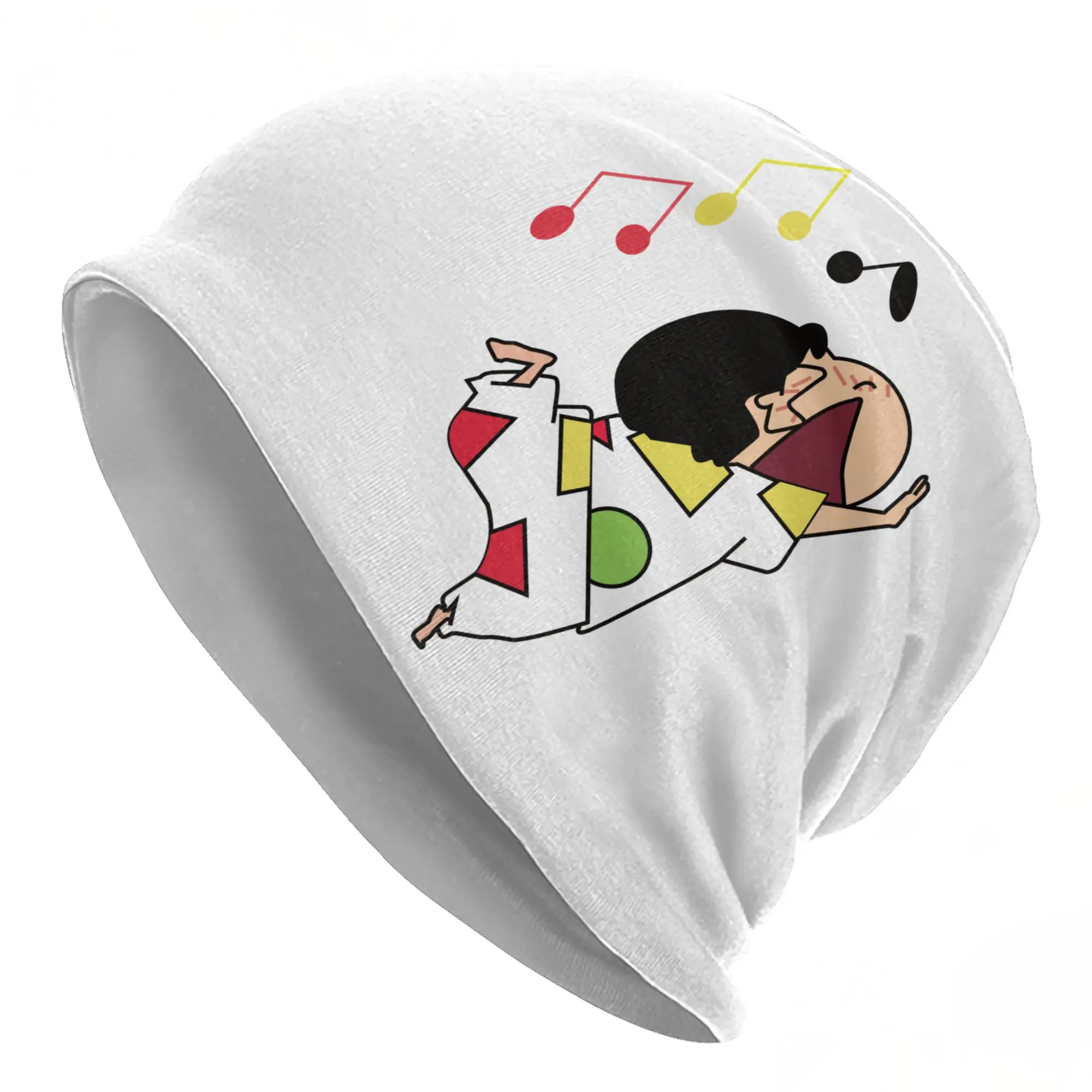 Crayons Shin-Chans Anime Cap  Vintage Unisex Street Skullies Beanies Hat Spring Warm Dual-use Bonnet Knitting Hats