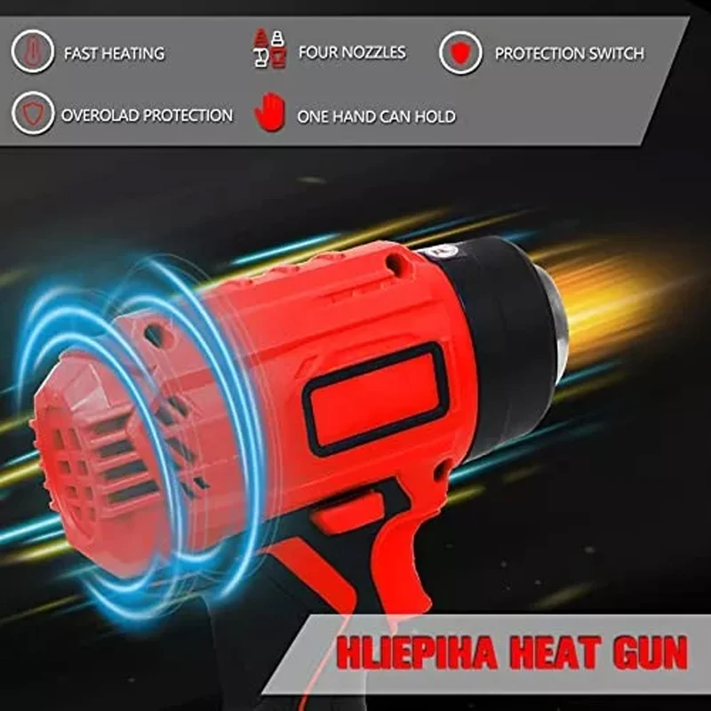 400W ปืนเป่าลมร้อนกับ M18แบตเตอรี่18V/20 mAh ไร้สายแบตเตอรี่ลิเธียม18V/20 MAX เครื่องมือทางไฟฟ้าเครื่องเป่าผมที่แข็งแกร่ง