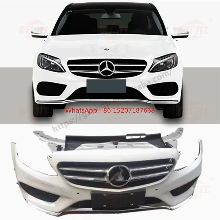 

High quality front bumper suitable for C-Class C200 W205 C63 AMG C43AMG C300 body kit Fender grille Front bumper