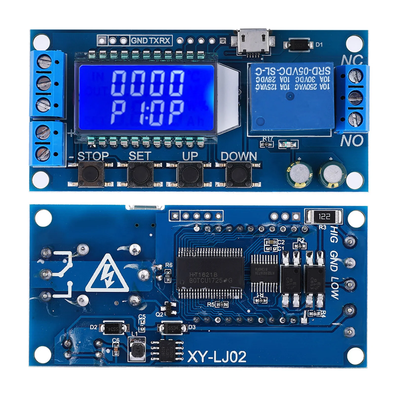 Timer A Relè XY-LJ02 5V-24V Con Ritardo E Ciclo | 3 Pezzi, Regolabile Da 0,01s A 9999min, ON/OFF Con Indicatore LED