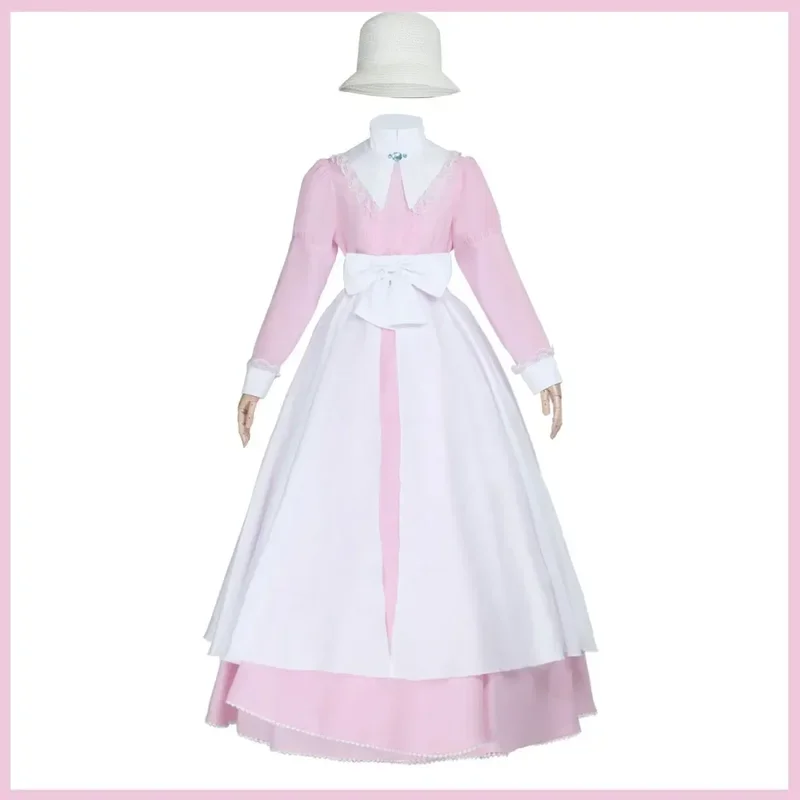 FC6Anime Cardcaptor Sakura Card Captor Kinomoto Sakura Cosplay Costume Wig Pink Long Sleeved Dress Woman Sexy Kawaii Hallow@FC8！
