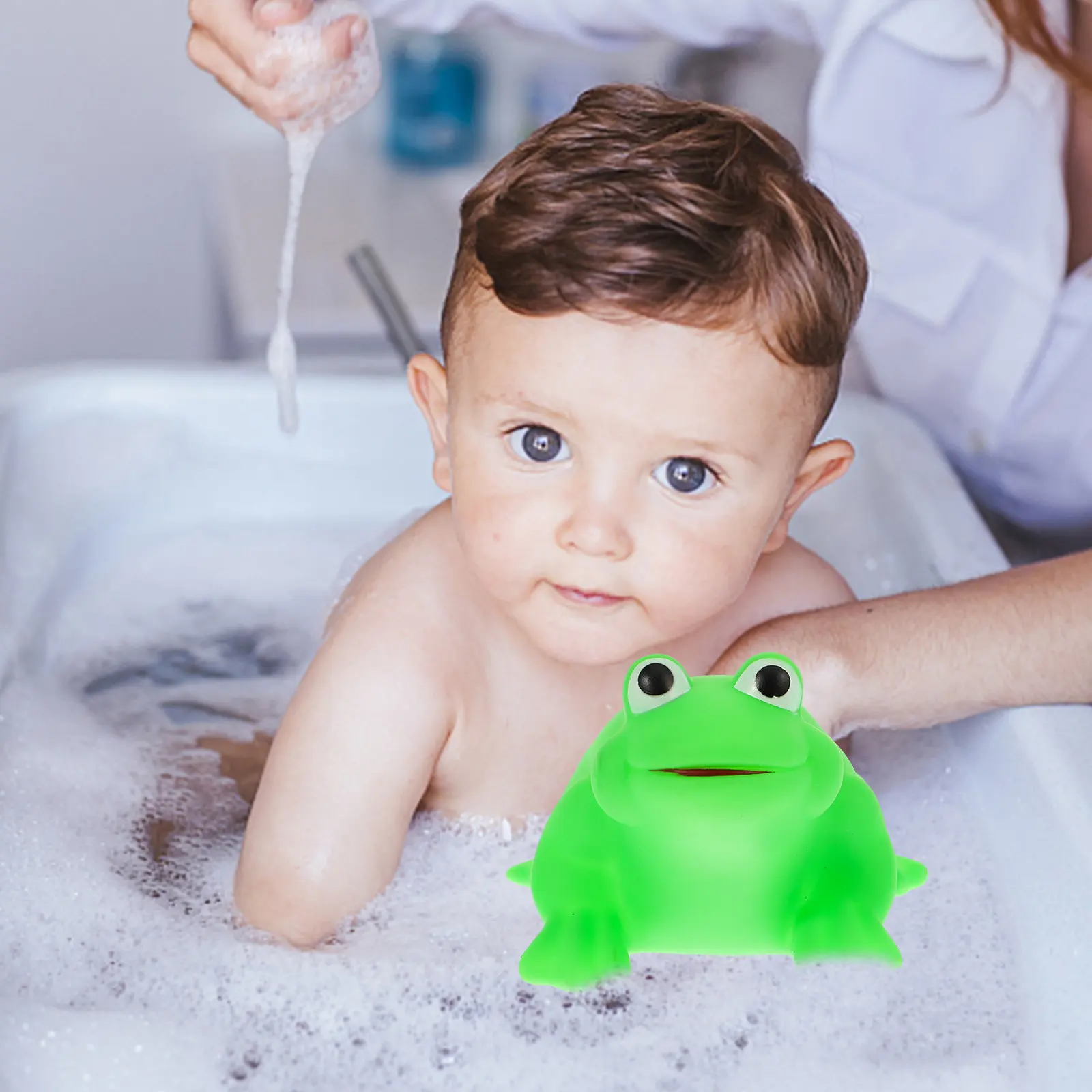 6Pcs Frog Shaped Bath Accessory Creative Soft Safe Material for Newborn Toddler Play Time Baby Bathing Toys Kids Toy