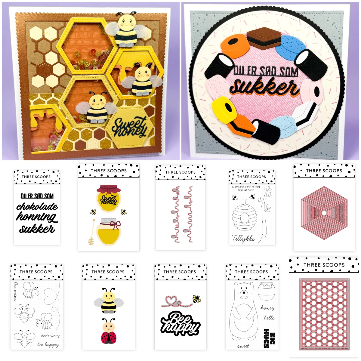 

Bee Happy Hexagon Dies Metal Cutting Dies Clear Stamps Scrapbook Diary Decoration Embossing Stencil Template Diy Greeting Card