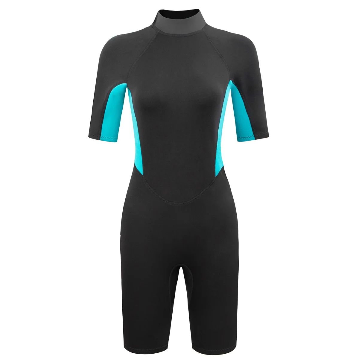3mm Womens Shorty Wetsuit Neopreen Een Stuk Sport Badpakken Terug Rits Duikpak Snorkelen Surfen Kajakken Korte Mouw - afbeelding 2