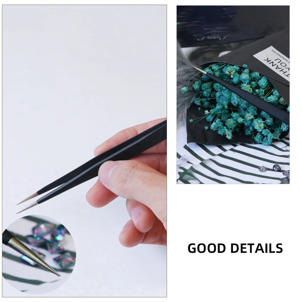 

3 Pcs Steel Tweezers for Nail Art Gems Picker Tools Craft Activities Quality Nail Gems Tweezers Material