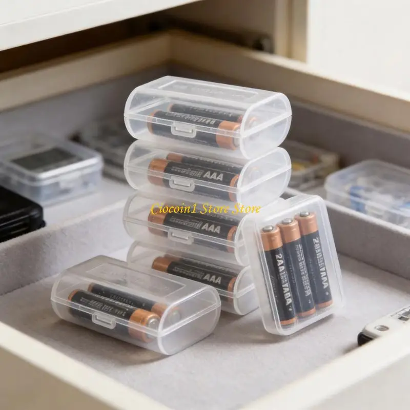 A3PC Reusable 3A Battery Holder Box, 5Pack for 3A Battery for Bags and Travel