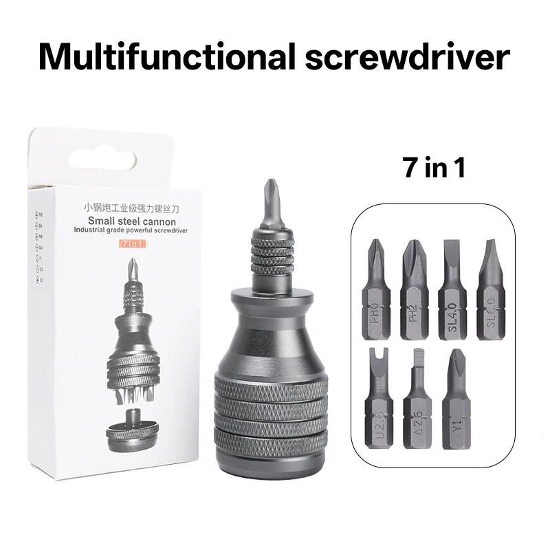 

1 PC Screwdriver Titanium Alloy Small Steel Gun Multifunctional Palm Screwdriver Decompression Aluminum Screwdrivers