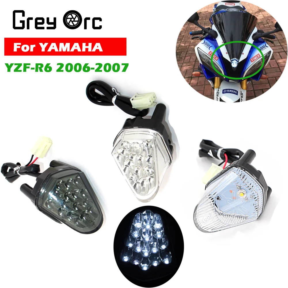 

For YAMAHA YZF R6 2006-20007 Motorcycle Accessories Front Center Marker LED Pilot Light Headlight Headlamp Fog Lamp Head Light