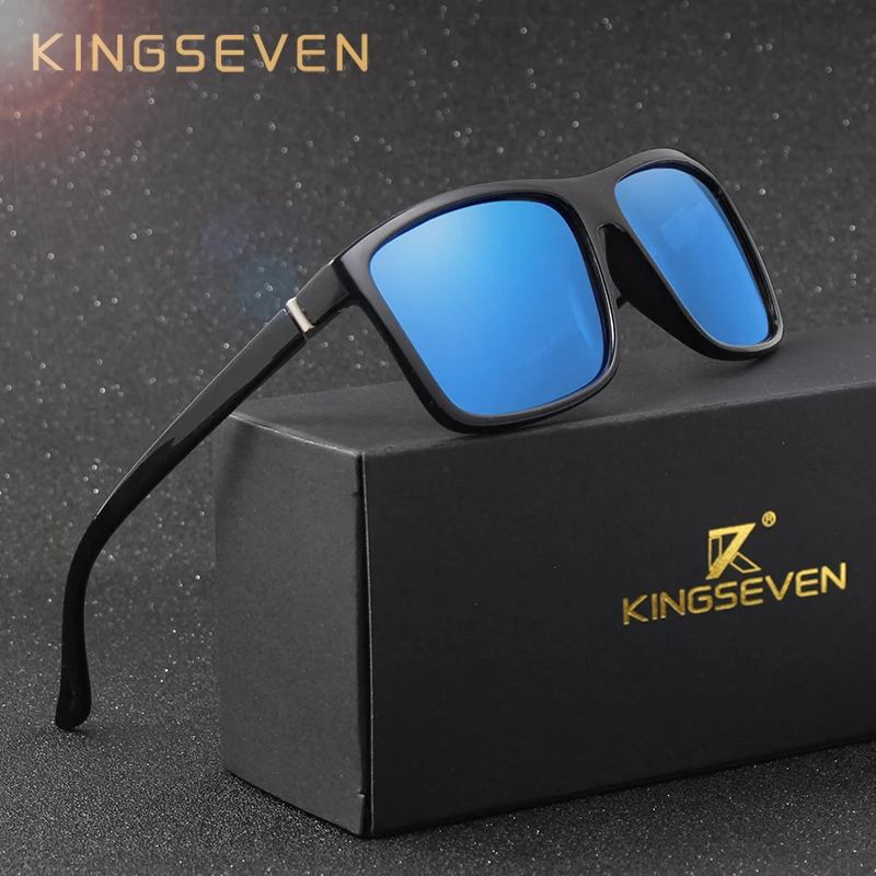 

KINGSEVEN Original Sunglasses Women Men Brand Design TR90 Frame Sun Glasses For Men Fashion Classic UV400 Square Eyewear S730