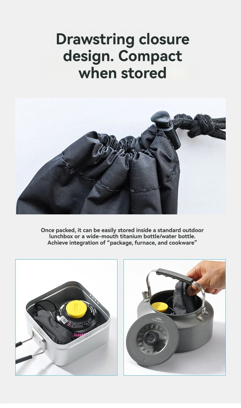 CAMPINGMOON Günstige XD-2F-BQ Nylon Outdoor Raketenofen-Tasche Leichtgewichtige 6,2g Aufbewahrungstasche für Bergsteigen und Camping – Detail 6