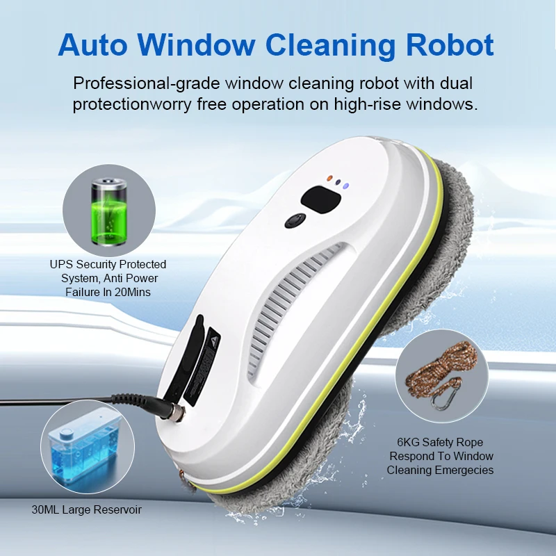 White home-use automatic window-cleaning spray robot intelligent wiping single-water sprayer suitable for large areas