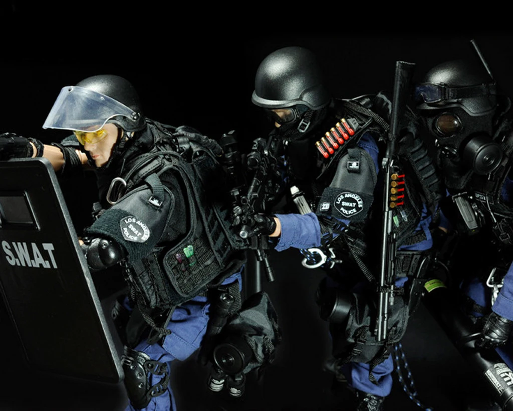 

Swat Soldier Action Figure 30 Point Articulation Collectible PVC Model Toy for Gift or Display
