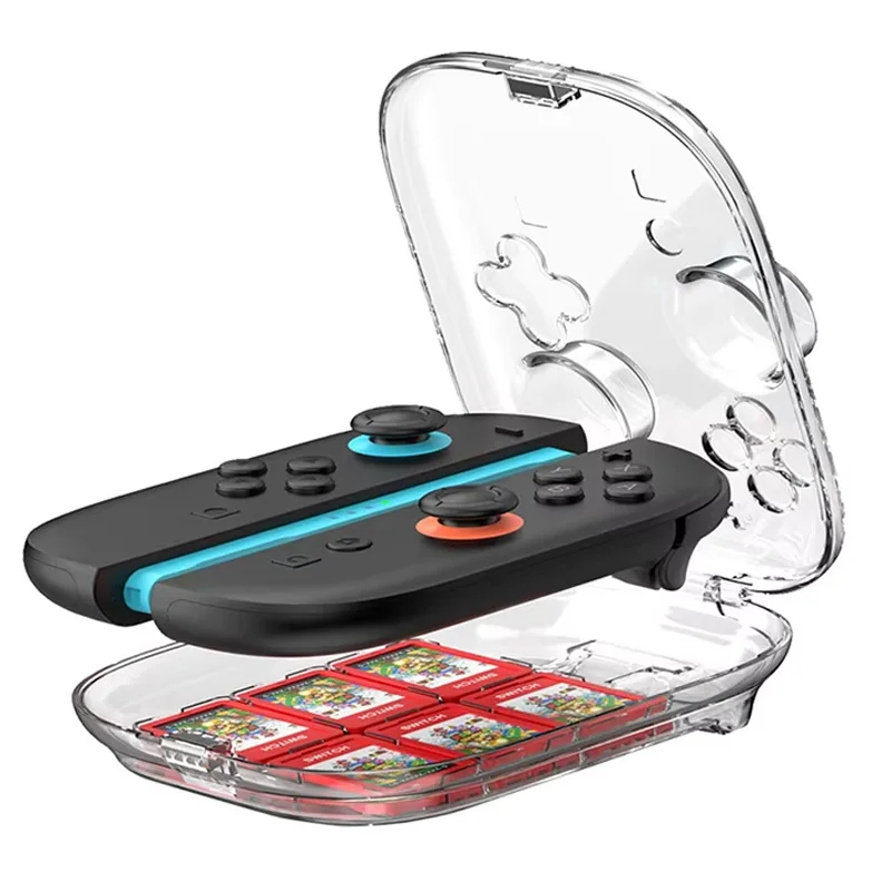 

Прозрачный чехол для хранения для Switch 2, Joy-Con, пылезащитный, прозрачный защитный ящик для хранения игровых карт