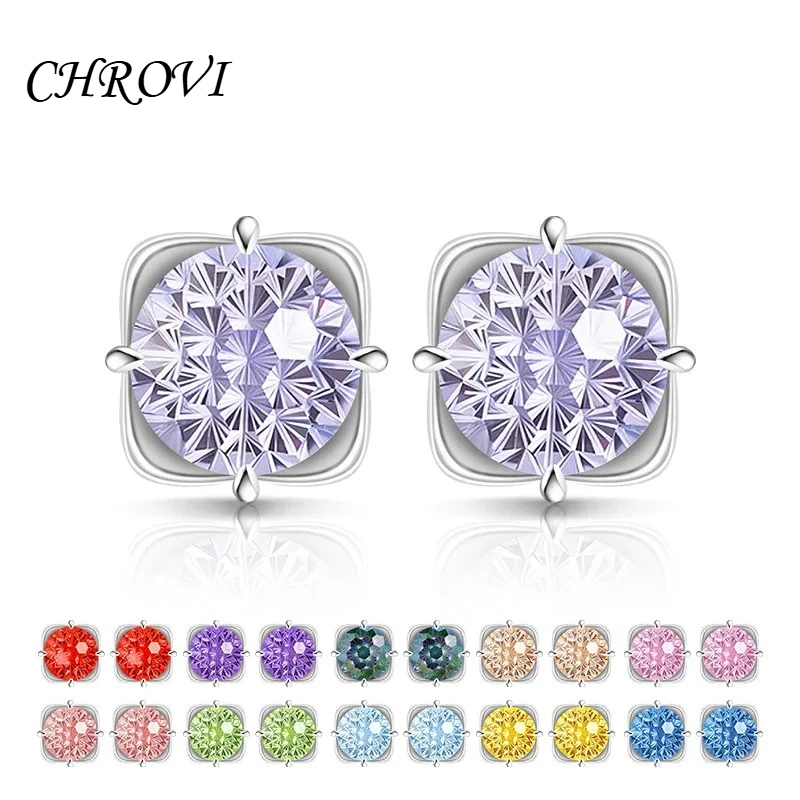 Luxury and minimalist 925 sterling silver flower-cut millennium-cut brilliant high-carbon diamond crown earrings for women.