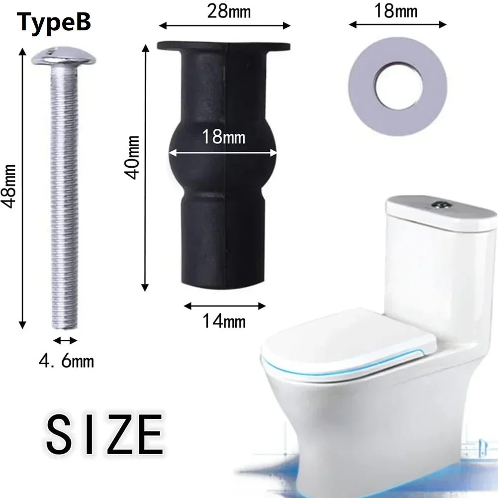 

2pcs Toilet Seat Screws Nut Cover Lid Top Fixing Blind Hole Fitting Kits Bathroom Accessories Replacement Toilet Seat Screws