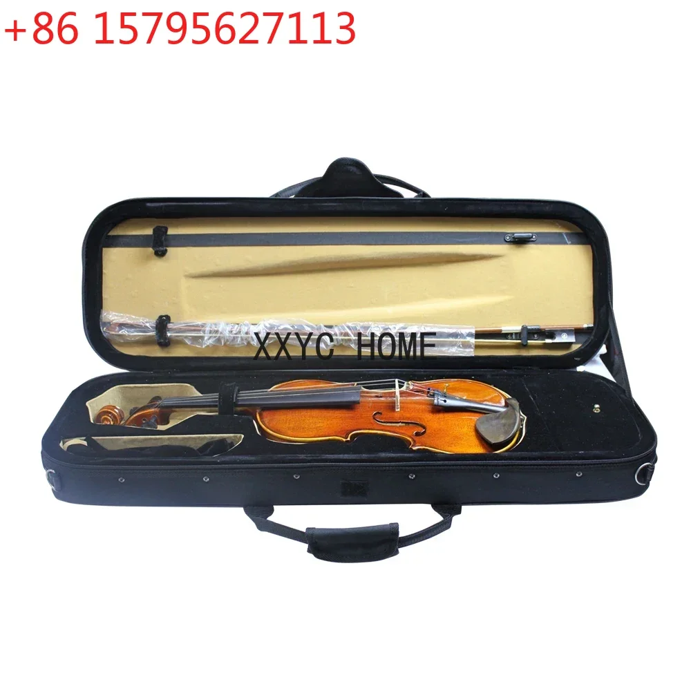 

HUASHENG High Grade Violin 4/4 OEM ODM CUSTOM AA Maple Flamed Maple Handmade Professional Violin Instrument