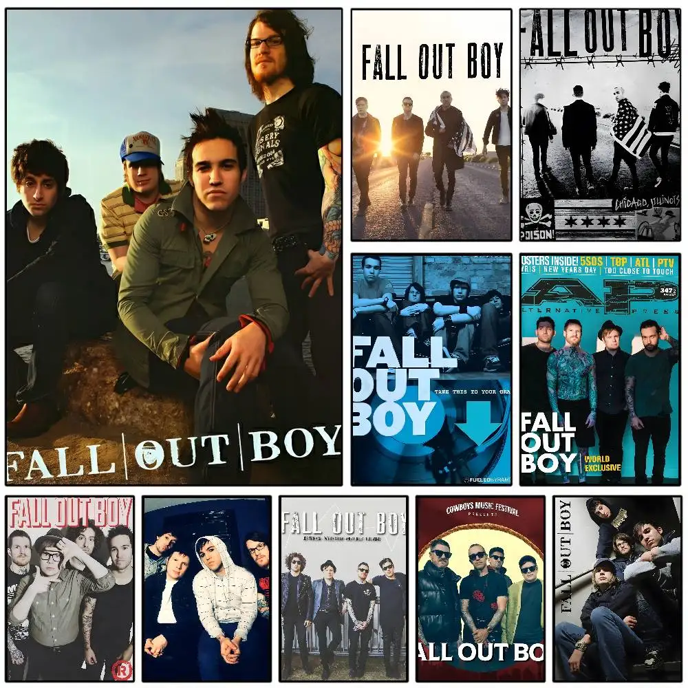 Musik F-Fall Out Boy Poster HD klebrige Wand wasserdicht Zuhause Wohnzimmer Schlafzimmer Wohnheim Bar ästhetische Dekoration