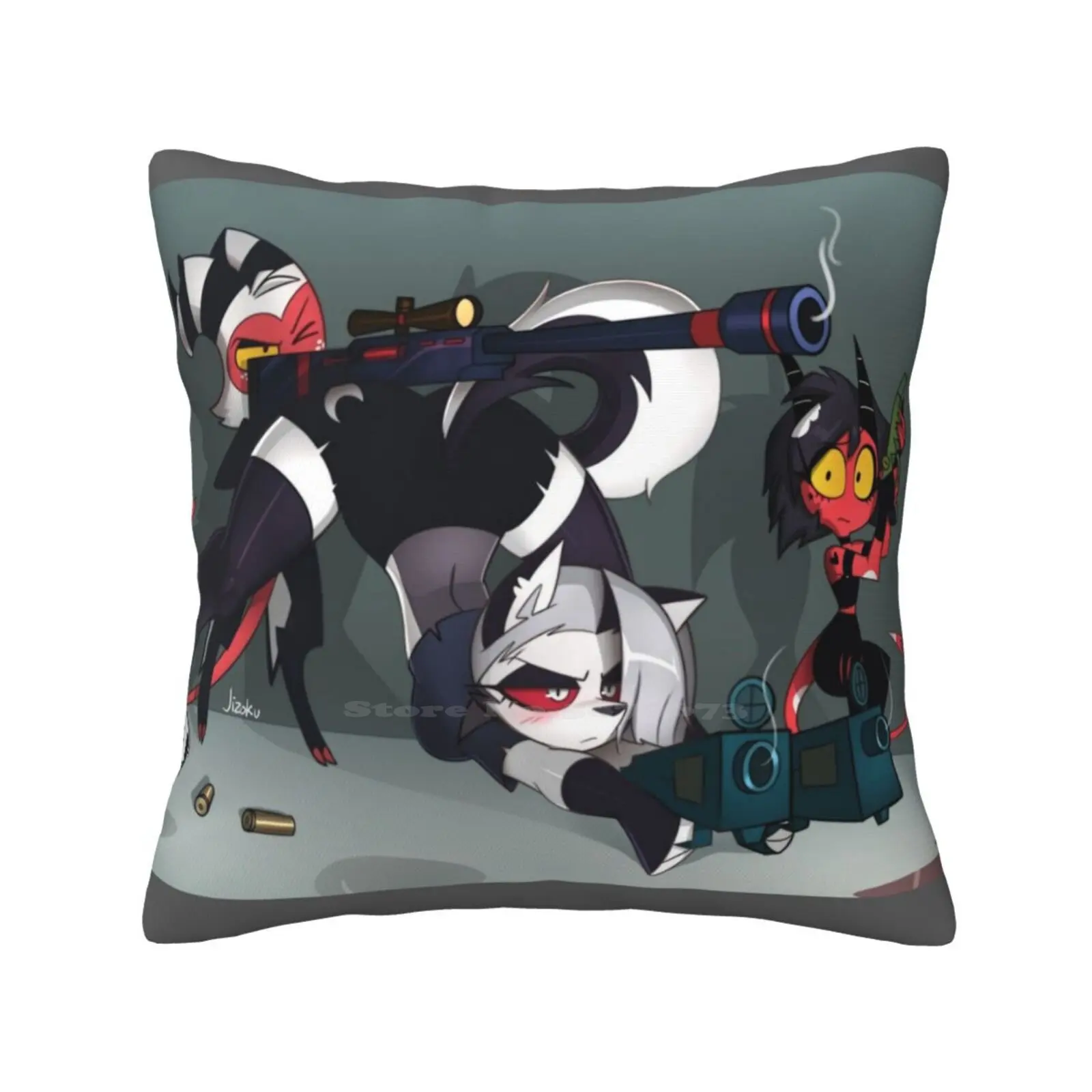 Bang!-Loona X Moxxie Bedroom Office Hug Pillowcase Loona Moxxie Millie Helluvaboss