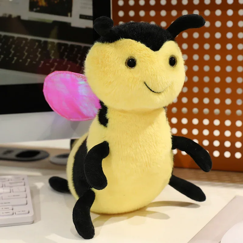 

Simulation Bee plush toy Soft Stuffed Cute Toy Insect Bee Plush Honeybee For Children Insect Enthusiasts Home Decoration