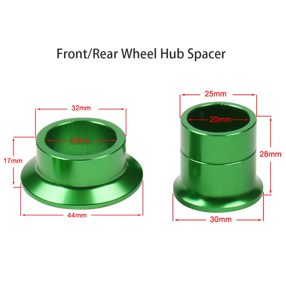 Motocycle Front Rear Wheel Hub Spacer Kit For Kawasaki KX125 KX250 KX250F KX450F KLX450R KX 125 250 250F 450F KLX Dirt Pit Bike