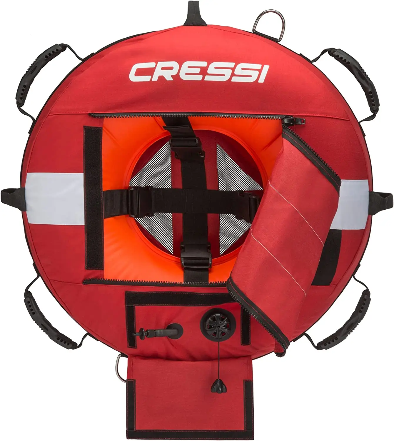 Cressi Freediving Training Buoy Unisex, Round Red With Flag, Unique