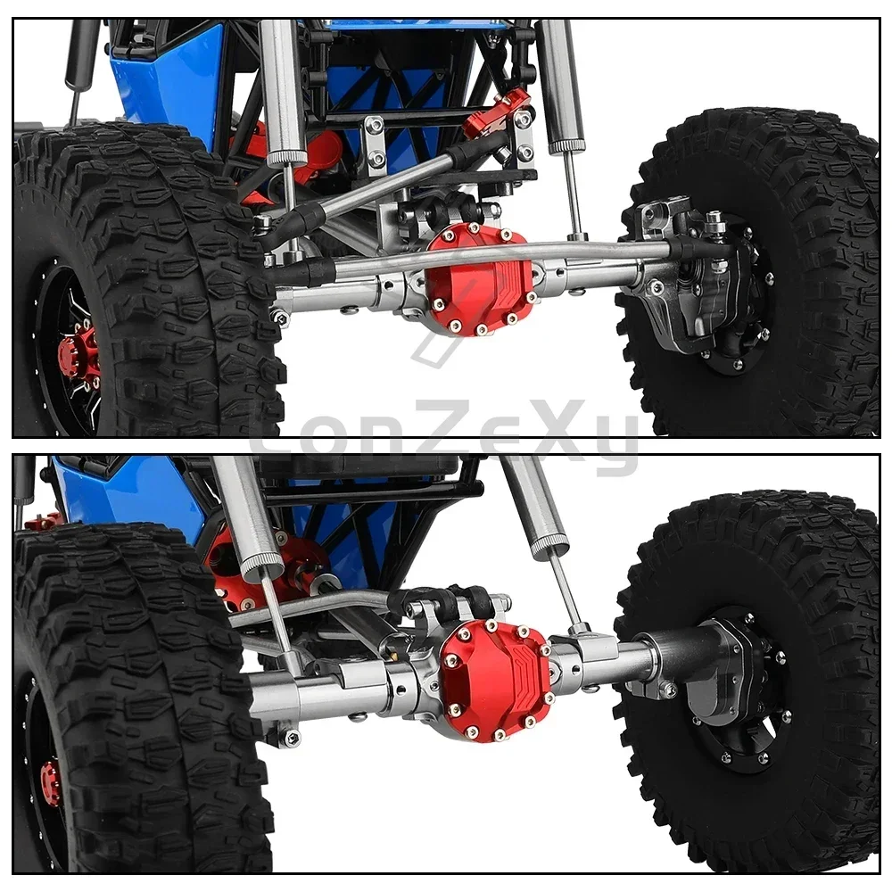 Metal 1/10 RC Simulation Climbing Crawler Frame with SCX10 II 90046 Portal Axles Upgrade Car DIY Kit Parts With Plastic Cage