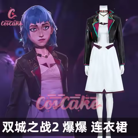LoL Arcane 2 Jinx Cosplay Costume BAOBAO Calico Ball Dress Uniform Halloween Carnival Party Christmas Play Role Clothes Clothing