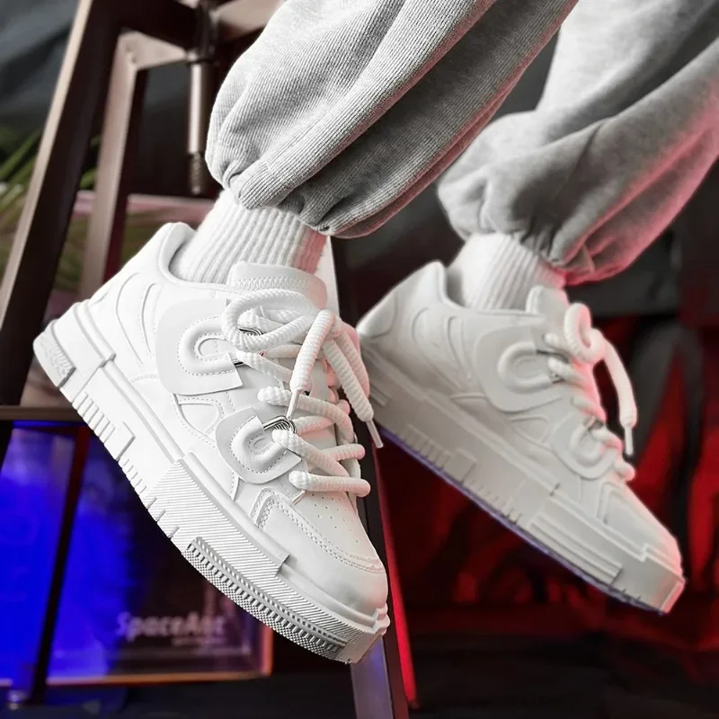 Campus Youth Student Little White Shoes Spring Hot Sale Comforts Platform Men\'s Sneakers Male Board Shoes Trend Wlaking Footwear