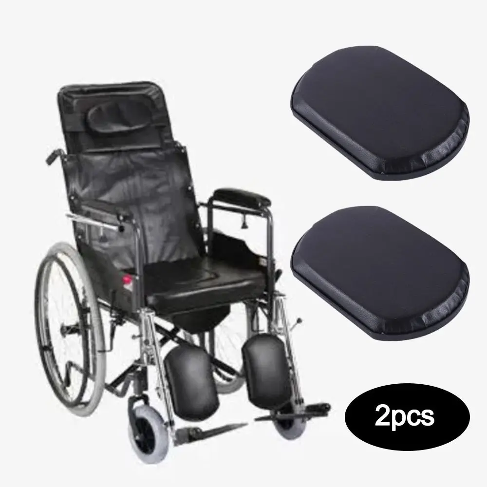 1Pair Durable PU Wheelchair Leg Support Replacement Soft Leg Pads Waterproof Wheelchair Leg Rests Wheelchair Accessories