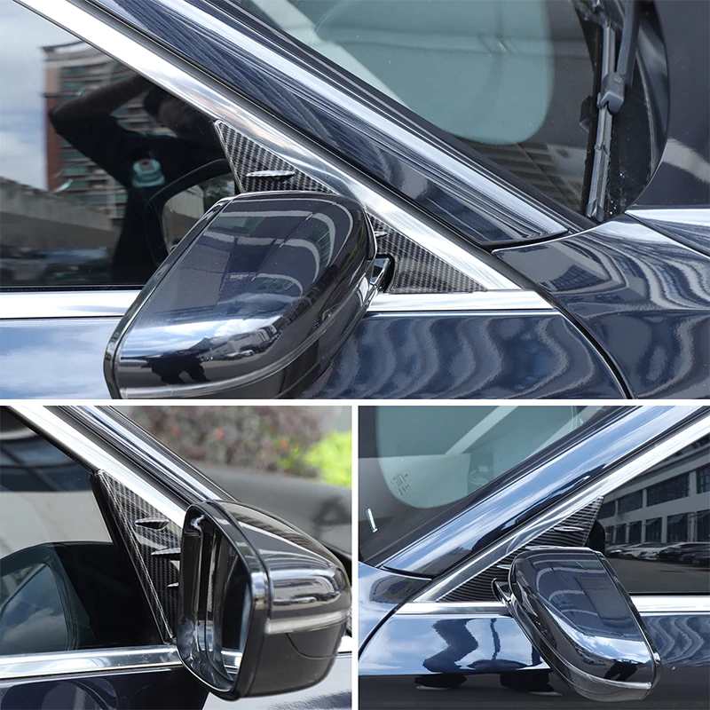 

ABS Carbon Fiber For BMW 5 Series G30 2018-2023 Car rearview mirror side triangle spoiler sticker car protection accessories