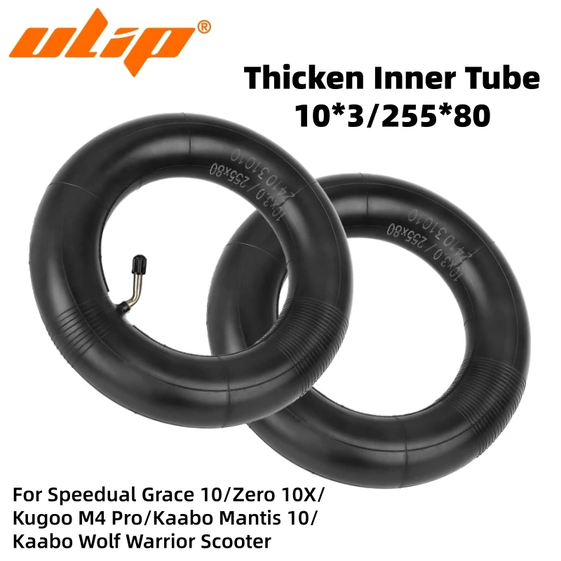 

Ulip Thincken 10*3 Inner Tube for Speedual Grace 10 Zero 10X Kugoo M4 Pro Kaabo Mantis 10 Kaabo Wolf Warrior 255*80 Scooter Tire