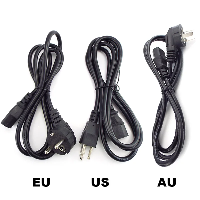 

1.5M Computer Power Cable Extension Cord Cable IEC C13 300W Power Supply Cable For Monitor Antminer Printer EU US AU Plug w28