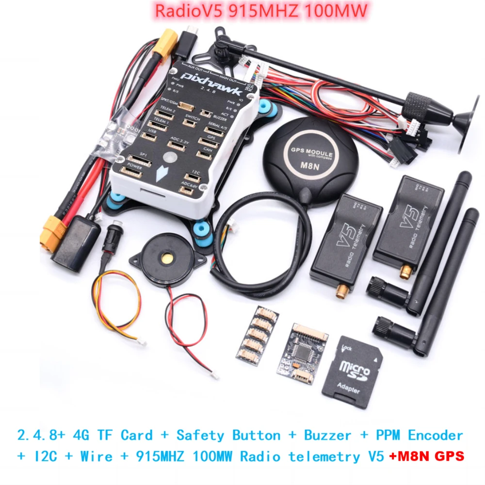 NEW Pixhawk White Shell PIX 2.4.8 M8N 32 Bit Flight Controller Autopilot with 4G SD Safety Switch Buzzer PPM I2C RC Quadcopter