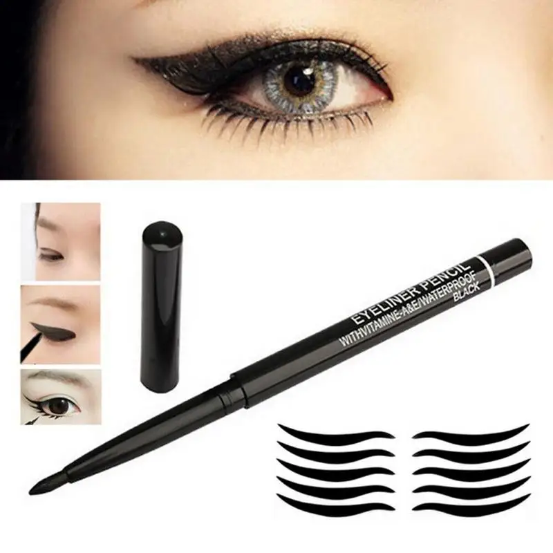 Waterdichte Eyeliner Potlood Draagbare Eyeliner Potloden Oogschaduw Potloden Anti Zweet Onder Oog Eyeliner Potlood Automatische Rotatie