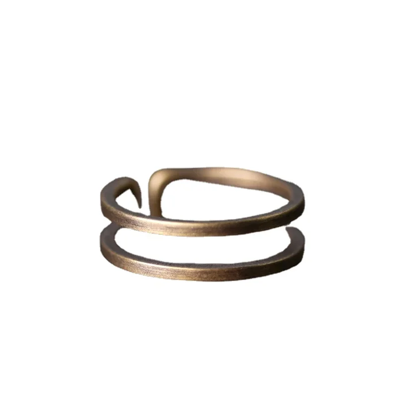 Copper Ring Simple Personality Classic Fashion Retro Original Ring Opening Design Men and Women All-Matching