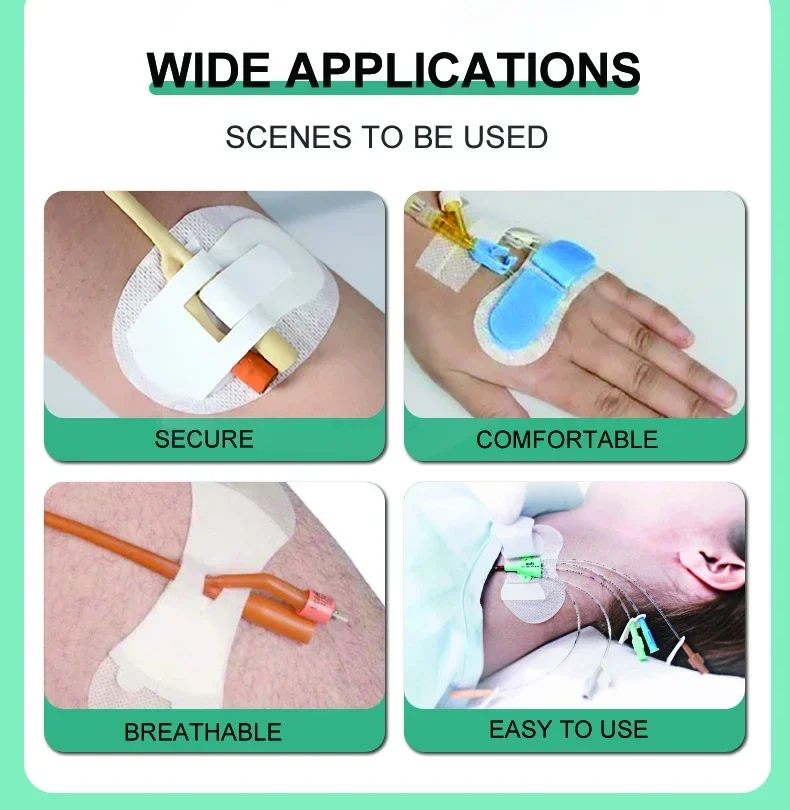 Medical peripheral central venous catheter fixation for tube fix