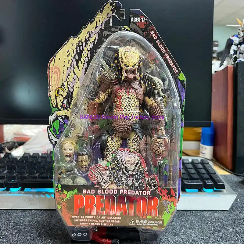 재고 있음 정품 첫 번째 에디션 네카 프레데터 아하브 프레데터 배드 블러드 한정판 7인치 액션 피규어 컬렉션 모델 장난감