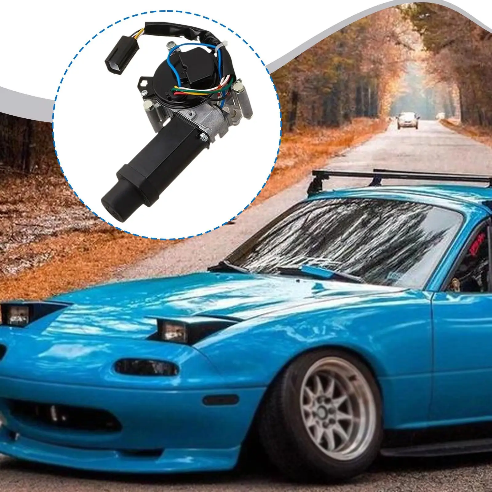 محرك المصباح الأمامي المتوافق NA01-51- ملحقات سوداء لقطع غيار قوية MX5 Miata Professional سهلة التركيب