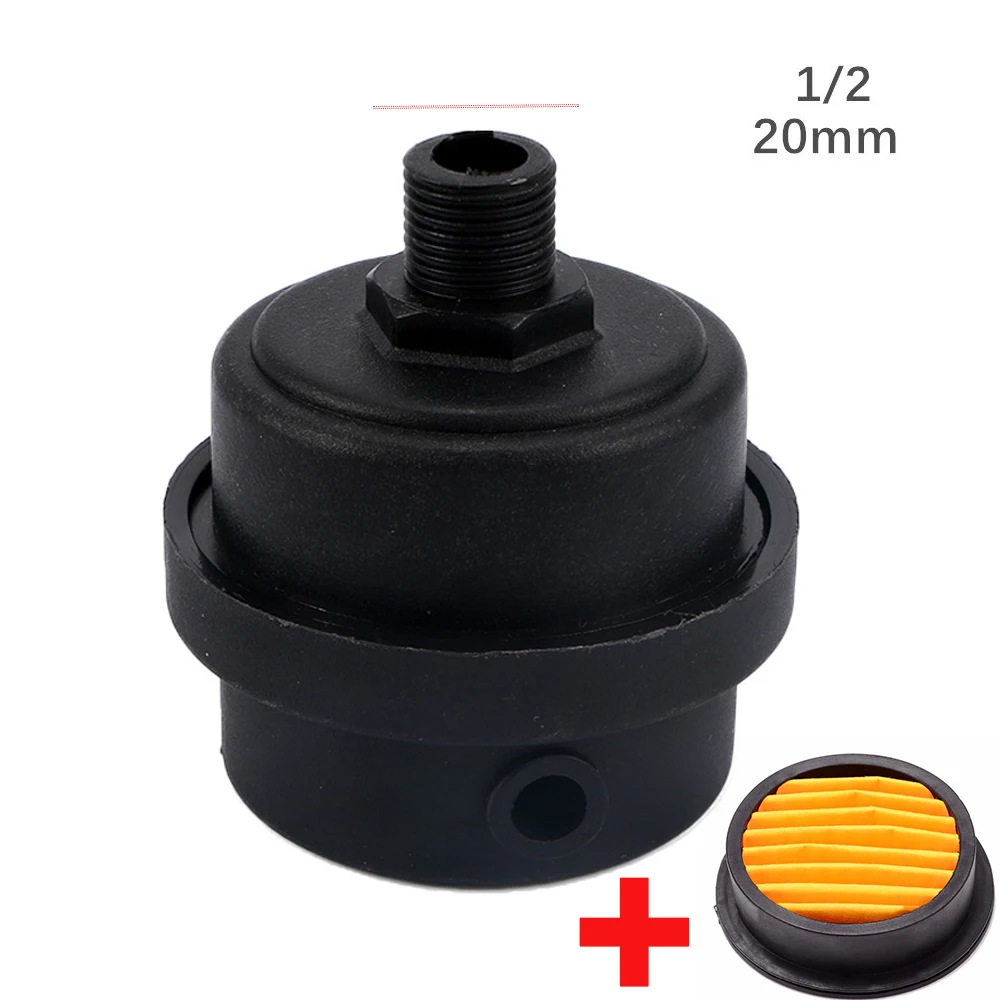 12mm/20mm Air Compressor Muffler  1/2'' 1/4'' Thread Air Filter Parts Metal Air Compressor Intake Filter Noise Muffler Silencer