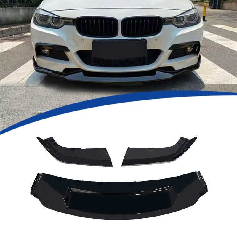 

For BMW 3 Series F30 2013-2019 Sport MAD Style 3-Piece Front Lip Splitter Bumper Spoiler Exterior Upgrade Modification Accessory