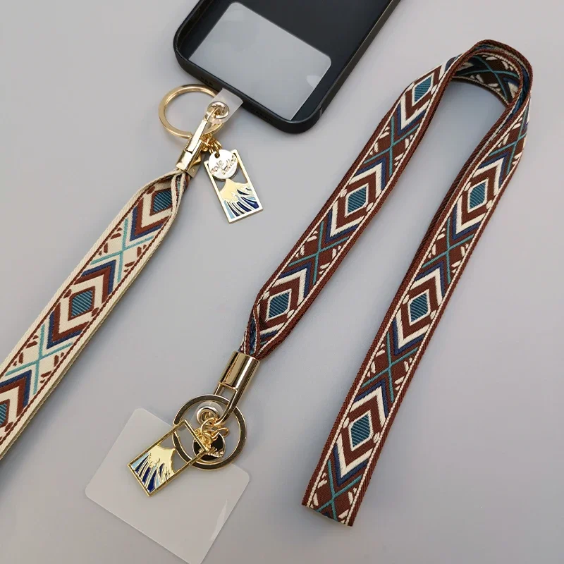 

Mobile Phone Lanyard Hanging Neck Women's Exquisite Ancient Style National Style Hanging Rope Vintage EmbroideryPendantRemovable