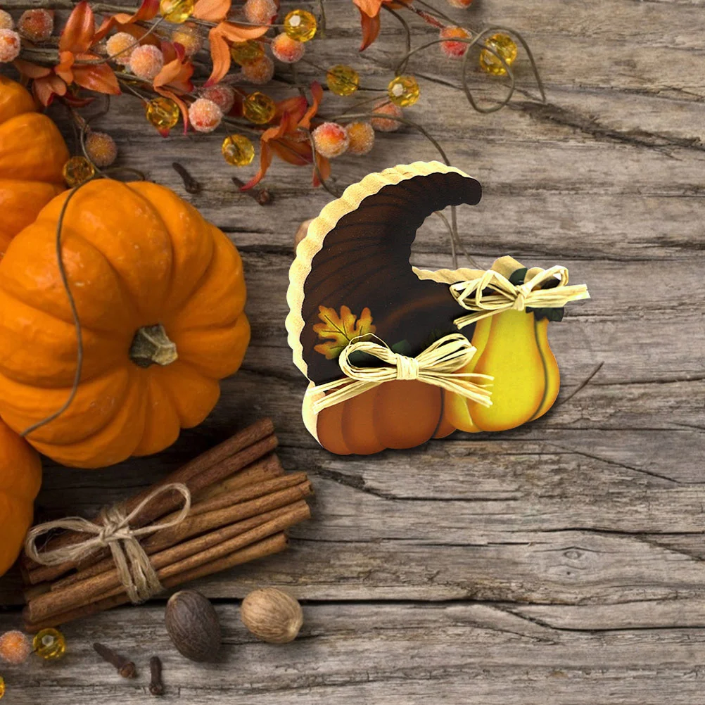 

1pc Pumpkin Decor Colorful Decoration For Thanksgiving Desktop Ornament Wooden Standing Table Decor Unique