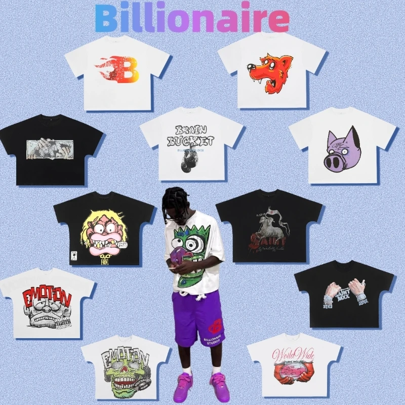 

2025 New Cotton T-Shirt Breathable Round Neck Loose Casual Street Clothes Short Sleeves Comfortable Neutral Daily Wear