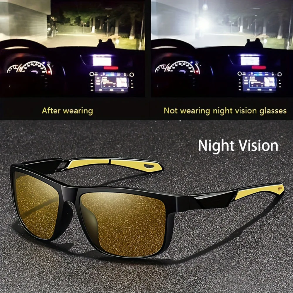 3 Stück gelbe Nachtsicht-Anti-Glare-Brille für Männer und Frauen, zum Fahren, Angeln, Strand, Sonnenbrille, UV-Schutz, Polycarbonat-Brille – Detail 11