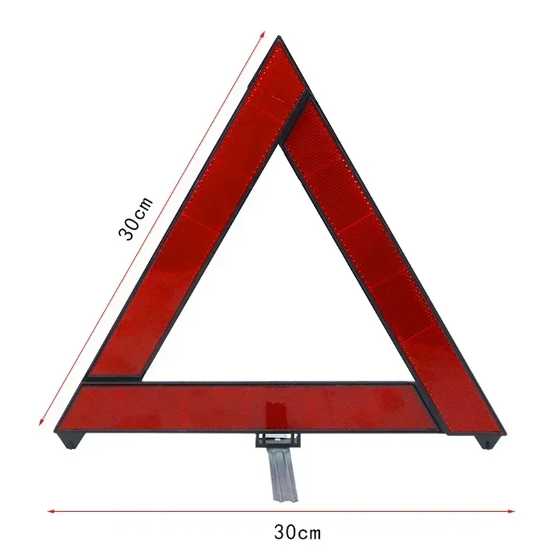 Car Triangle Reflective Tripod Emergency Breakdown Warning Reflective Sticker Safety Hazard Foldable Stop Sign Car Accessories