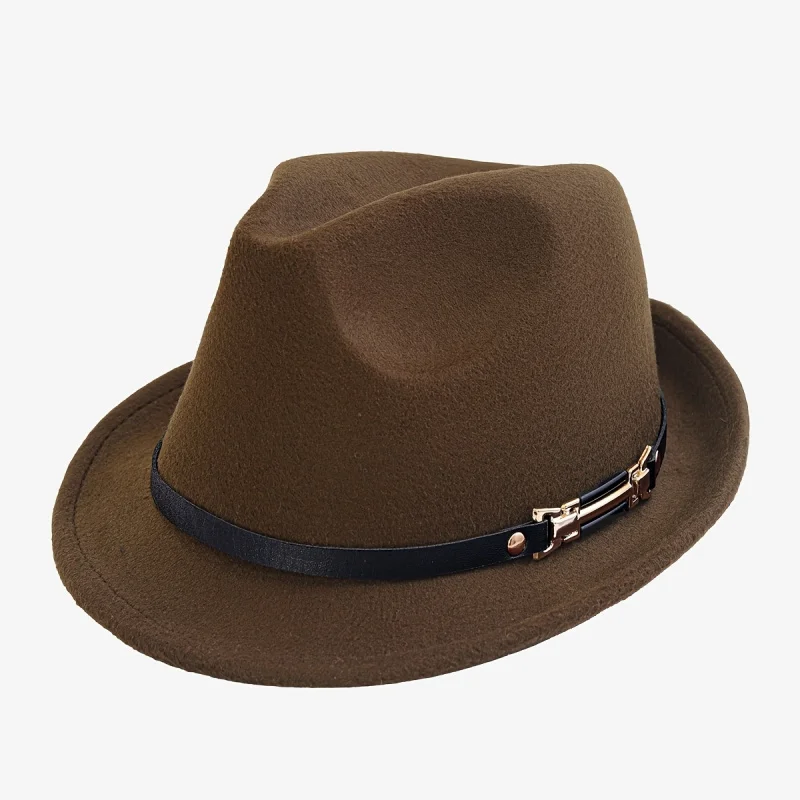 Unisex Black Hat Band Fedora Hat Vintage Minimalist Versatile Felt for Men Daily Formal Banquets Party Birthday Holiday Gift