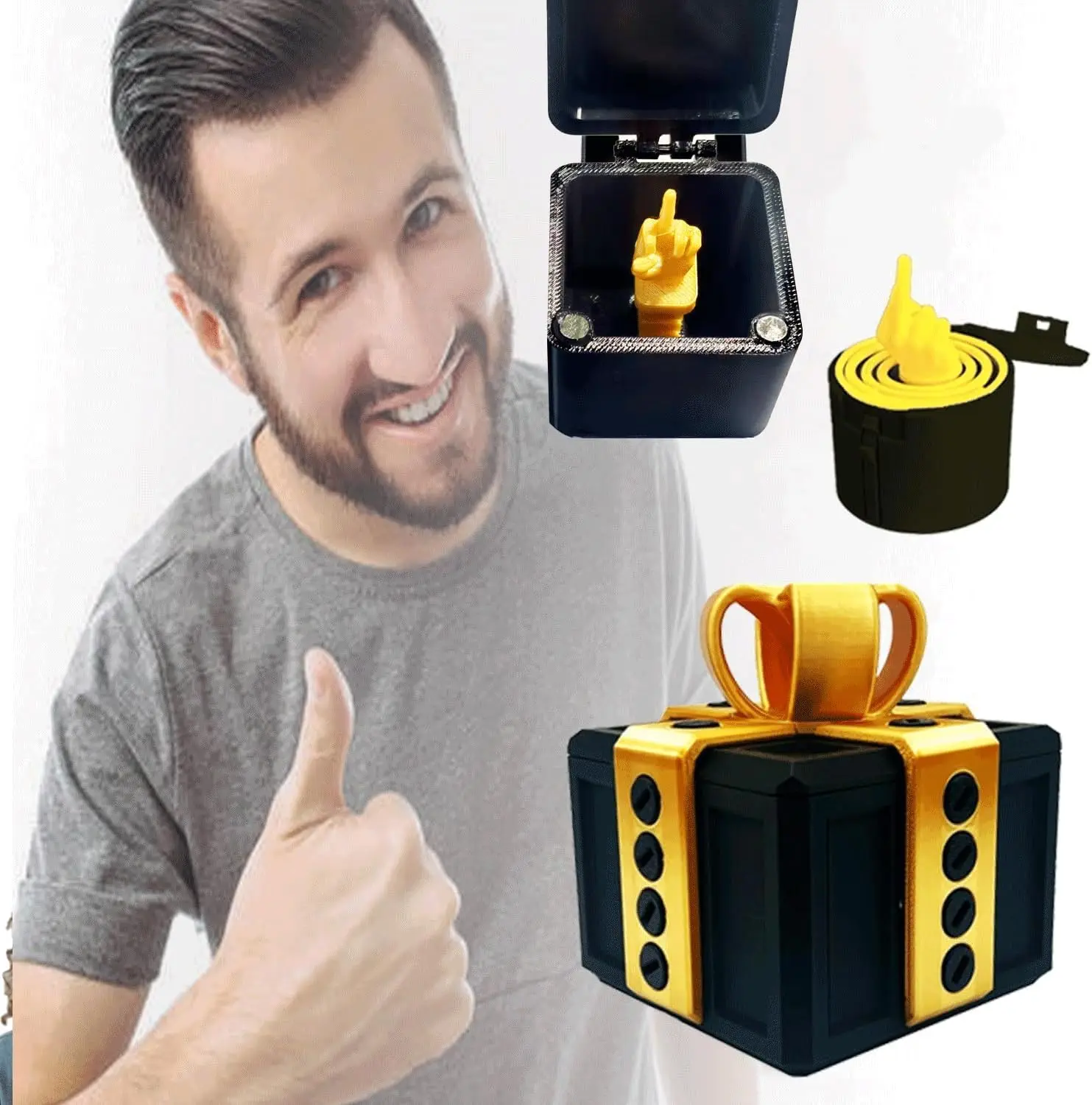 ของขวัญแกล้งคนด้วยนิ้วกลาง, กล่องของขวัญแกล้งคนด้วยสกรู, นิ้วกลางในกล่อง, กล่องของขวัญแกล้งคนสุดขั้ว, เซอร์ไพรส์